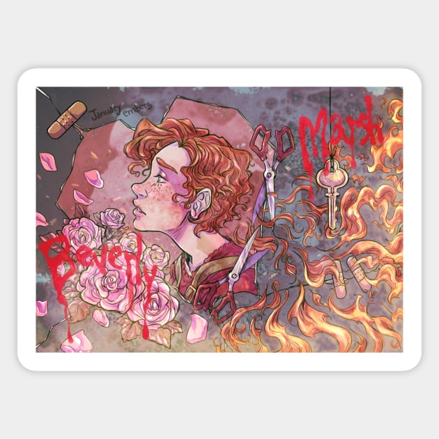 Beverly Marsh - IT Sticker by Mordred's Crown